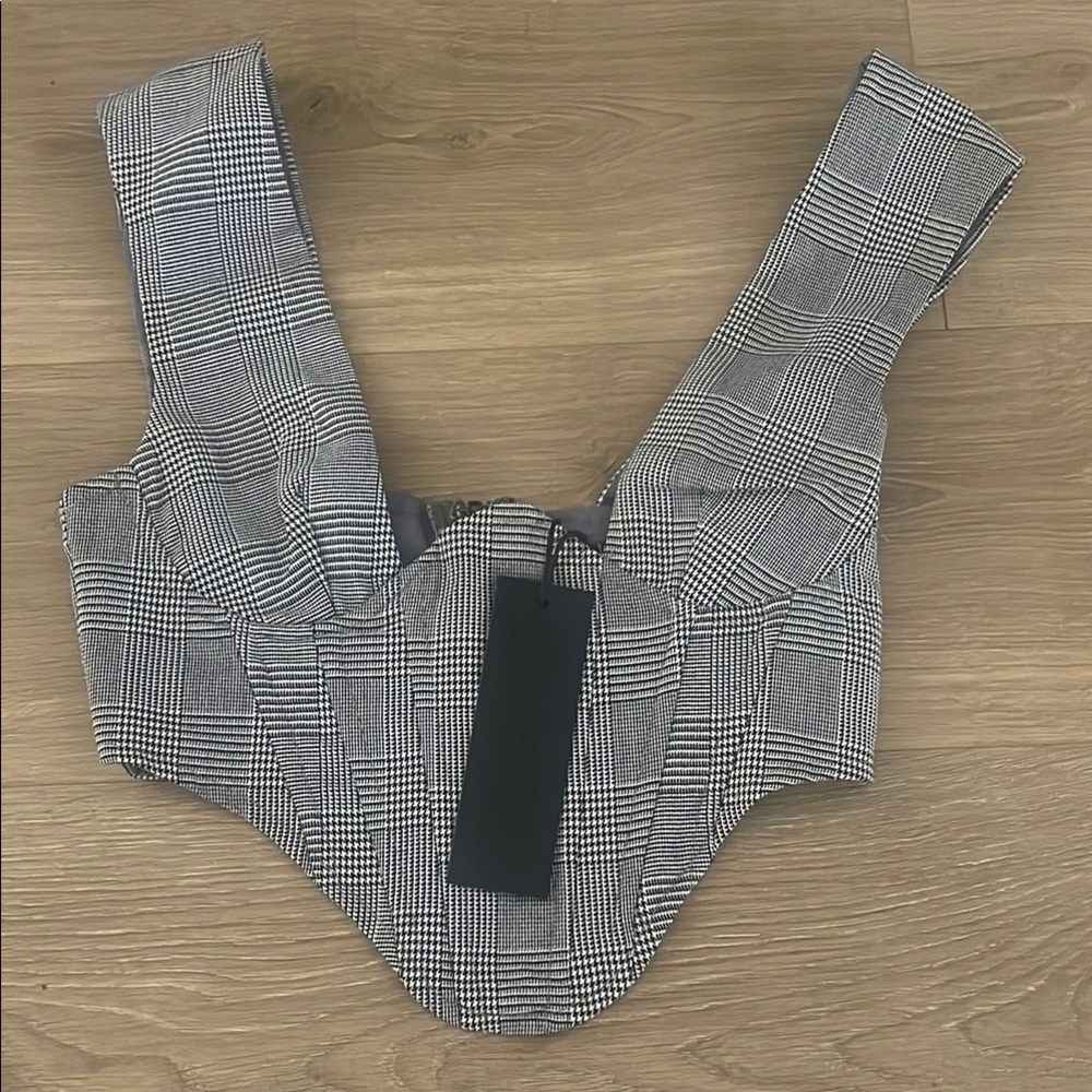 Lioness Super Sexy Corset Plaid Women's Top